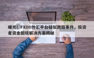 曝光！FXDD外汇平台疑似跑路事件，投资者资金困境解决方案揭秘