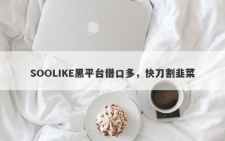 SOOLIKE黑平台借口多，快刀割韭菜