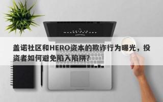 盖诺社区和HERO资本的欺诈行为曝光，投资者如何避免陷入陷阱？