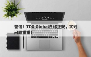 警惕！TDX Global自称正规，实则问题重重！