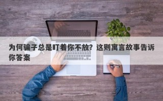 为何骗子总是盯着你不放？这则寓言故事告诉你答案