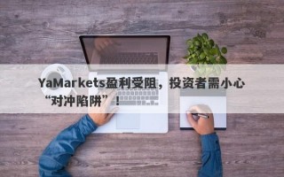 YaMarkets盈利受阻，投资者需小心“对冲陷阱”！