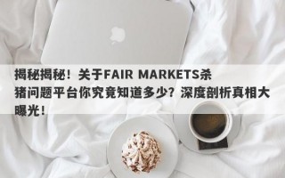 揭秘揭秘！关于FAIR MARKETS杀猪问题平台你究竟知道多少？深度剖析真相大曝光！