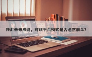 铁汇未来成谜，对赌平台模式是否必然崩盘？