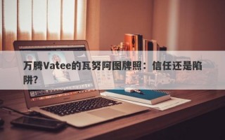 万腾Vatee的瓦努阿图牌照：信任还是陷阱？