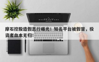 摩石控股造假恶行曝光！知名平台被假冒，投资者血本无归！