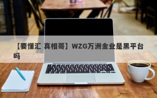 【要懂汇 真相哥】WZG万洲金业是黑平台吗
