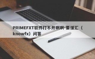 PRIMEFXT软件打不开啊啊-要懂汇（knowfx）问答