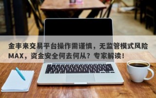 金丰来交易平台操作需谨慎，无监管模式风险MAX，资金安全何去何从？专家解读！