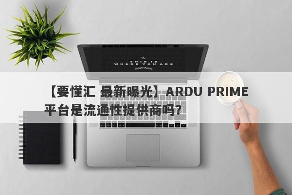 【要懂汇 最新曝光】ARDU PRIME平台是流通性提供商吗？
-第1张图片-要懂汇圈网