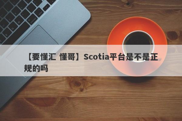 【要懂汇 懂哥】Scotia平台是不是正规的吗
-第1张图片-要懂汇圈网