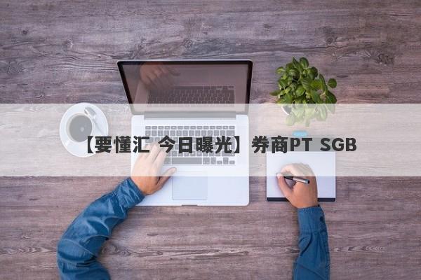 【要懂汇 今日曝光】券商PT SGB
-第1张图片-要懂汇圈网