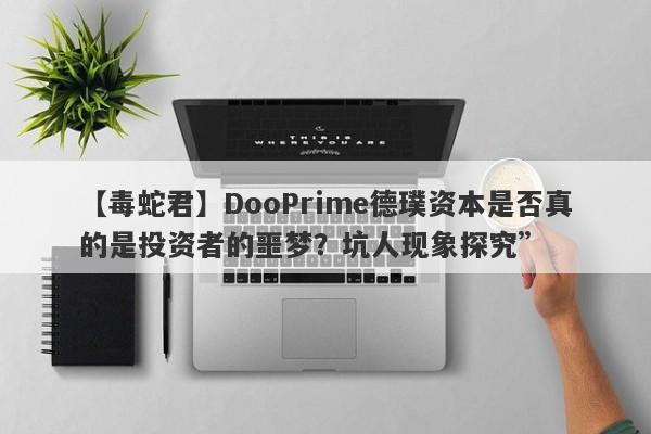 【毒蛇君】DooPrime德璞资本是否真的是投资者的噩梦？坑人现象探究”-第1张图片-要懂汇圈网